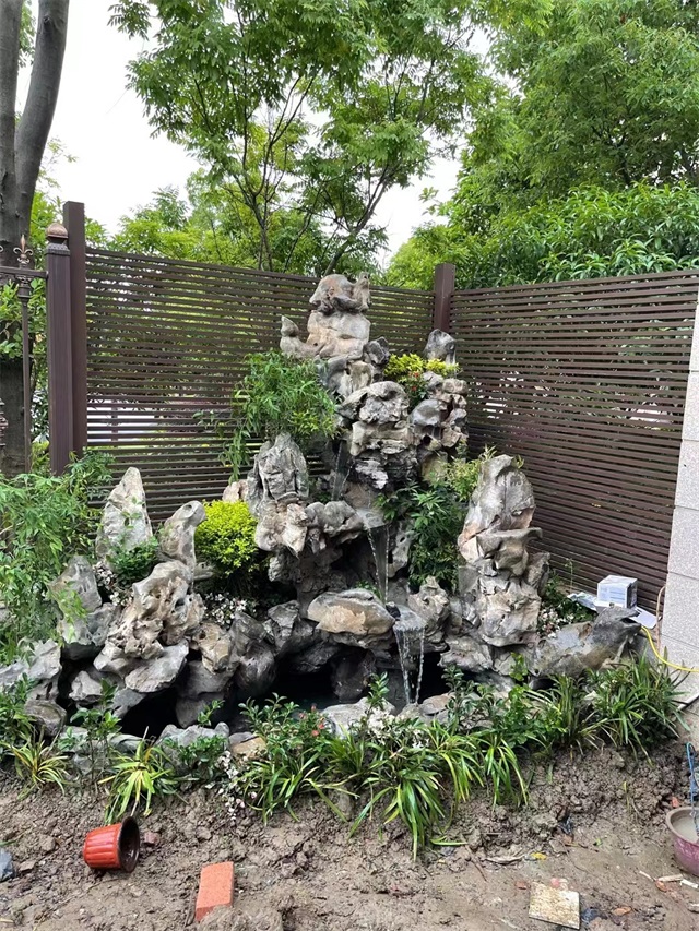 金口河别墅假山景观庭院设计